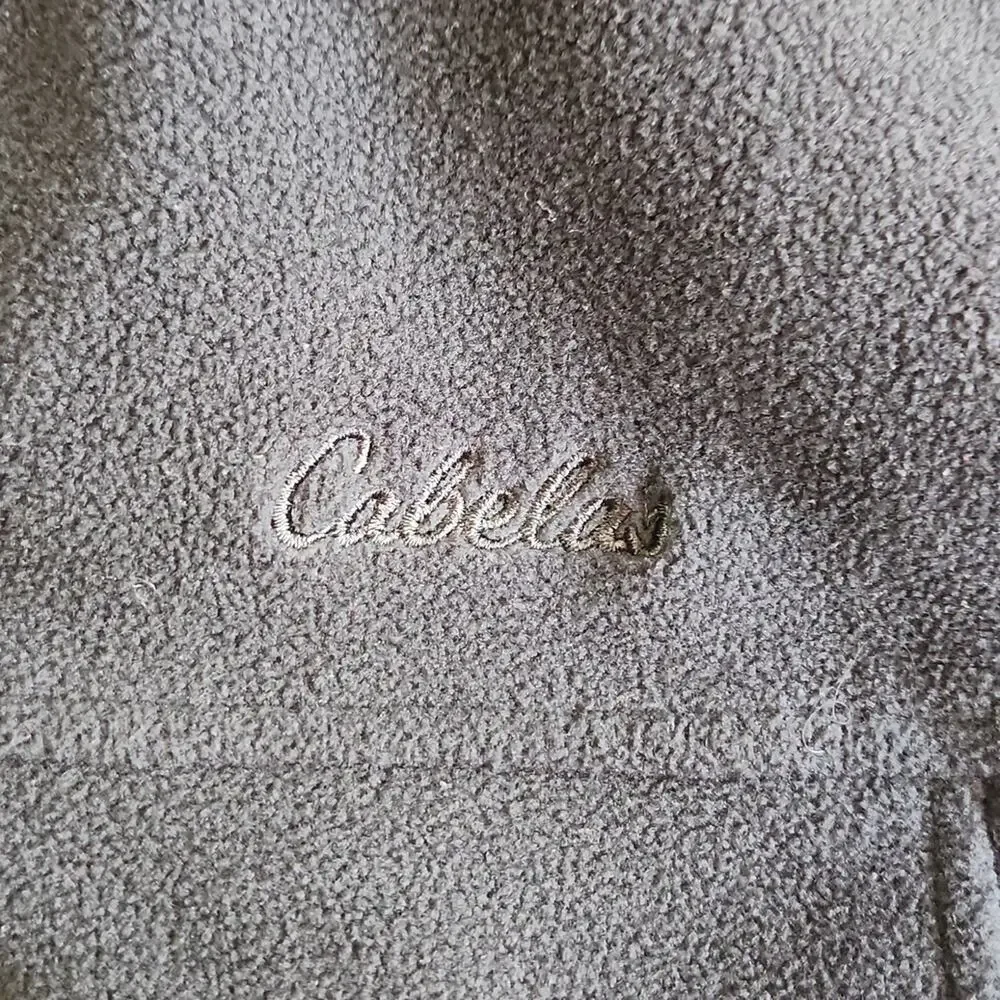 Cabela's Men's Black Full Zip Fleece Vest‎ Size SM Gorpcore Outdoors Pockets